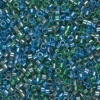 Miyuki delica Beads 11/0 - Sparkling lined caribbean mix blue green DB-985